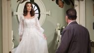 Hope greets Bo in a vintage wedding gown | Image: JPI